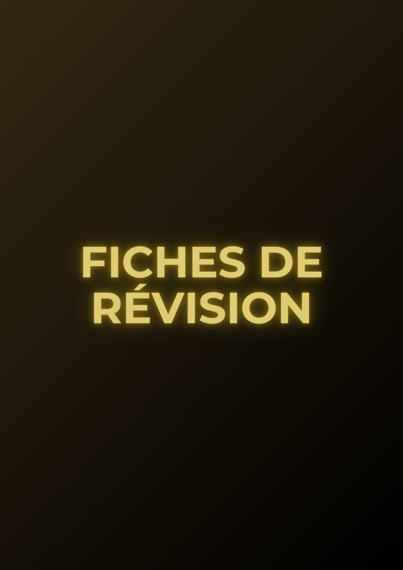 FICHES DE RÉVISION